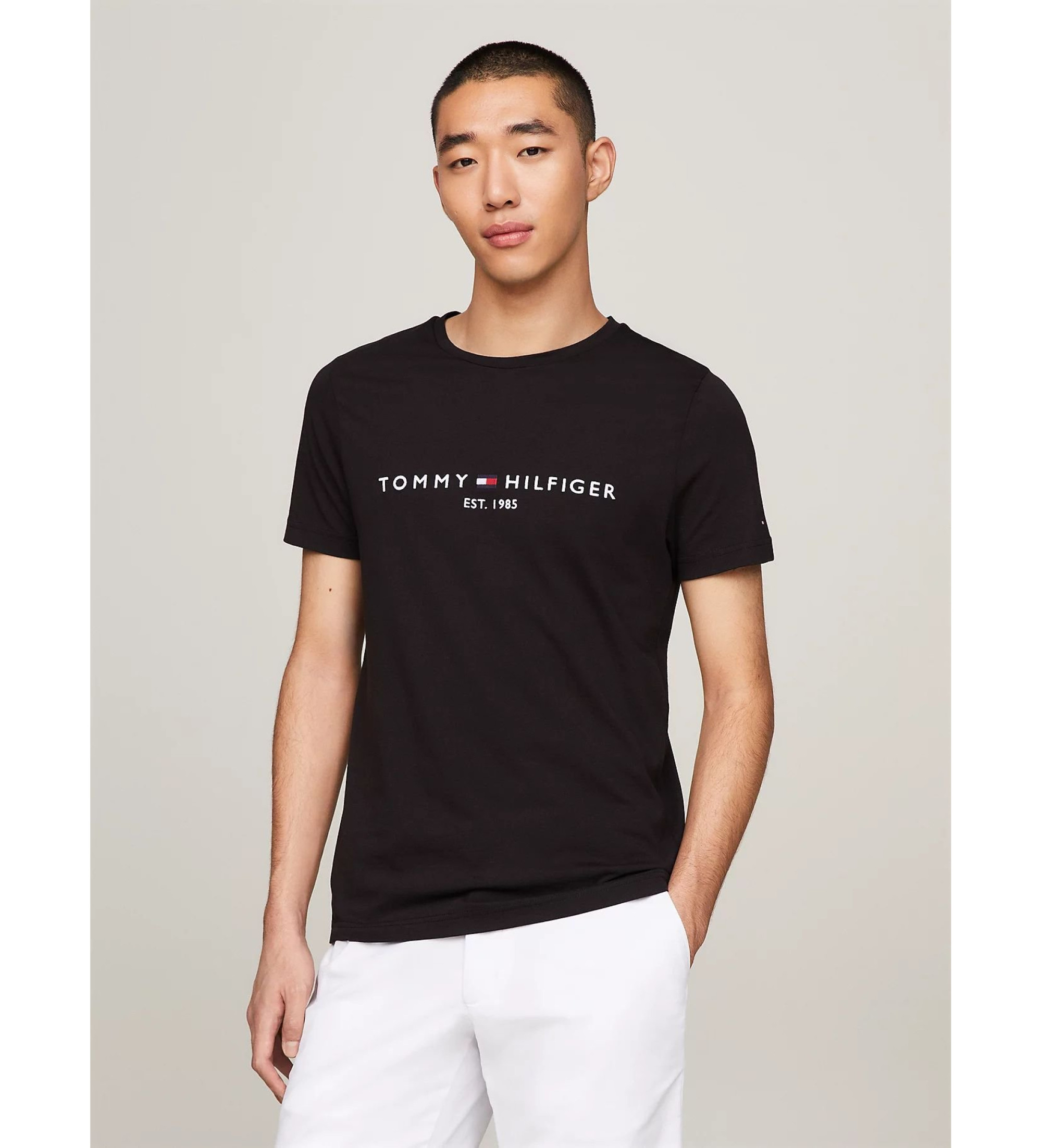 Ropa Camiseta Negra Tommy Hilfiger Hombre Camisetas Tommy Hilfiger