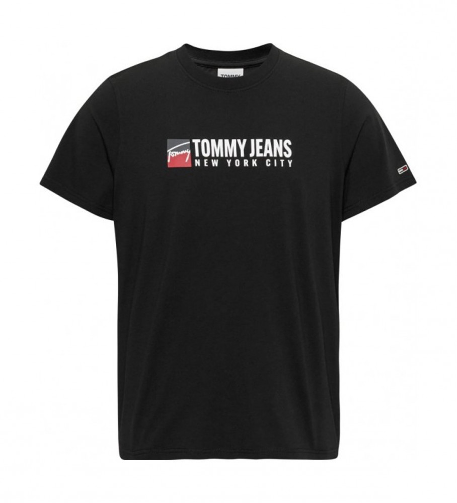 Tommy Hilfiger T-shirt nera di atletica leggera