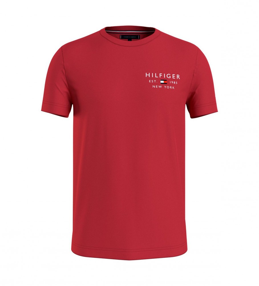 Tommy Hilfiger T-shirt Slim Logo rouge