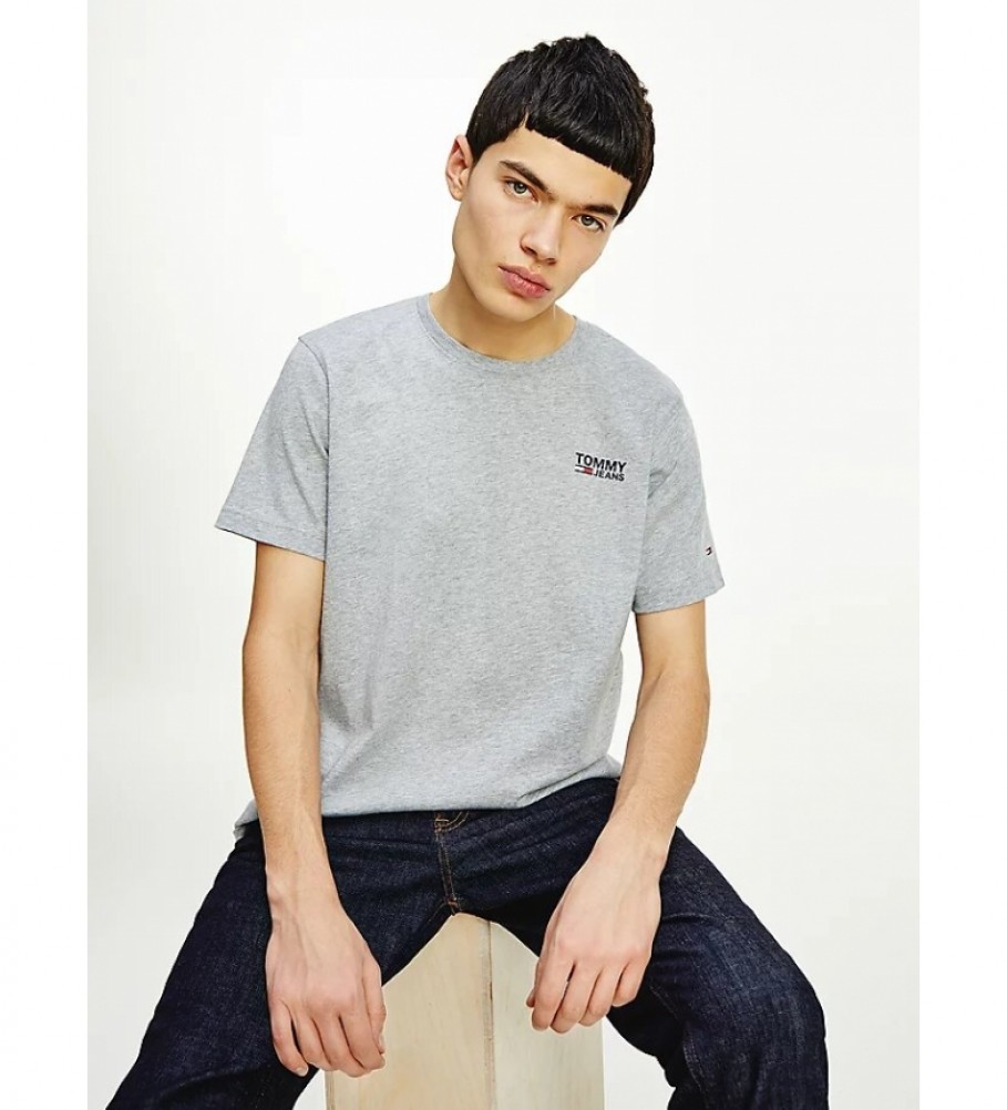 Tommy Hilfiger T-shirt grigia con scollo a C con logo TJM Regular Corp -  Esdemarca Store moda, calzature e accessori - migliori marche di scarpe e  scarpe firmate