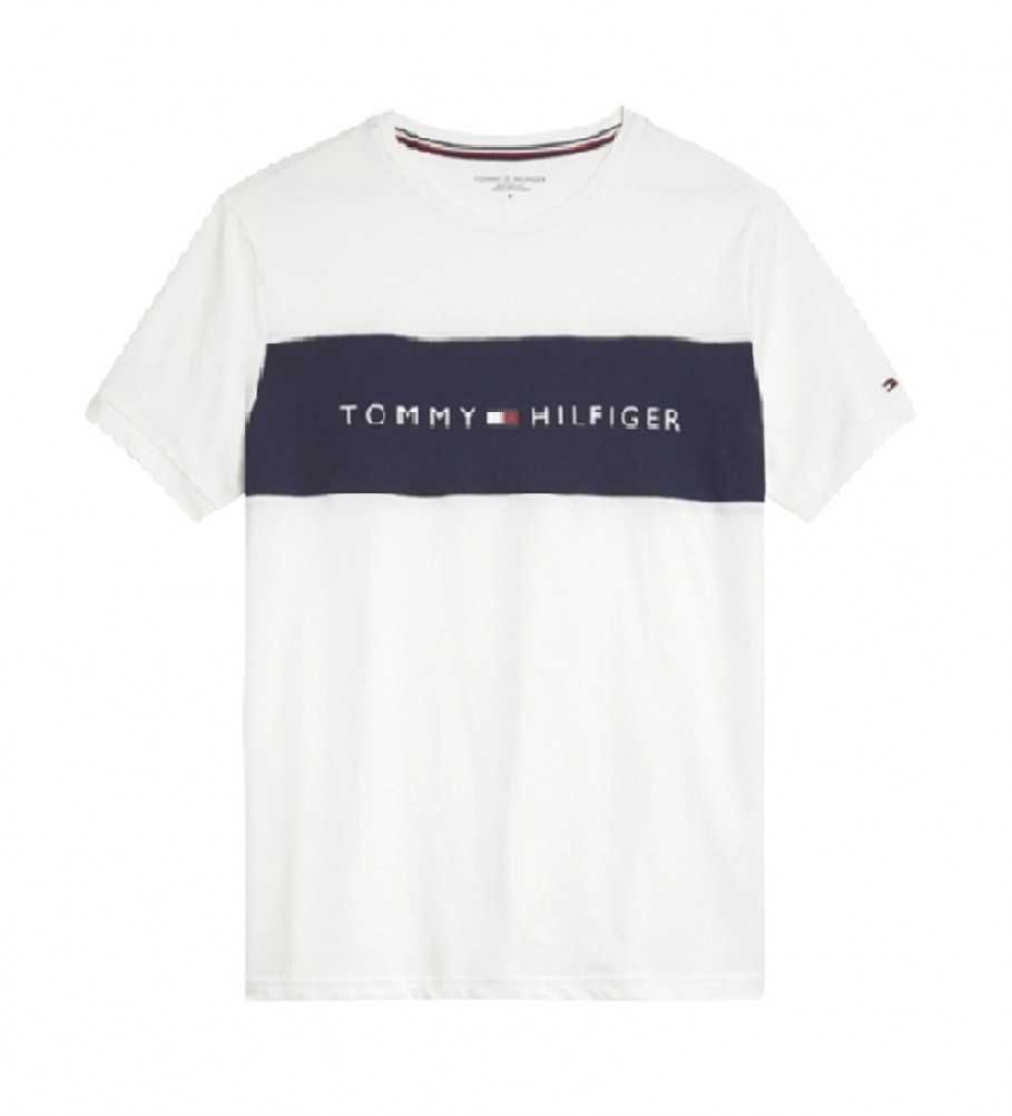 Tommy Hilfiger Camiseta CN SS Logo Flag blanco