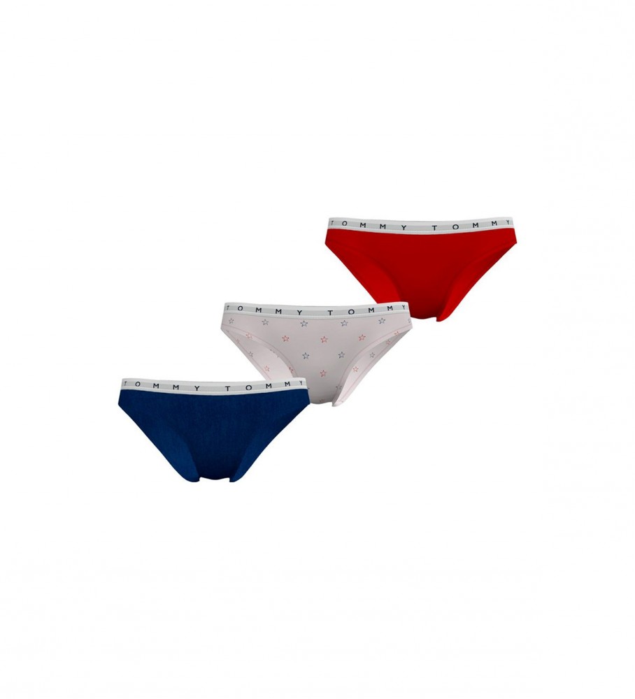 Tommy Hilfiger Pack of 3 panties blue, white, red