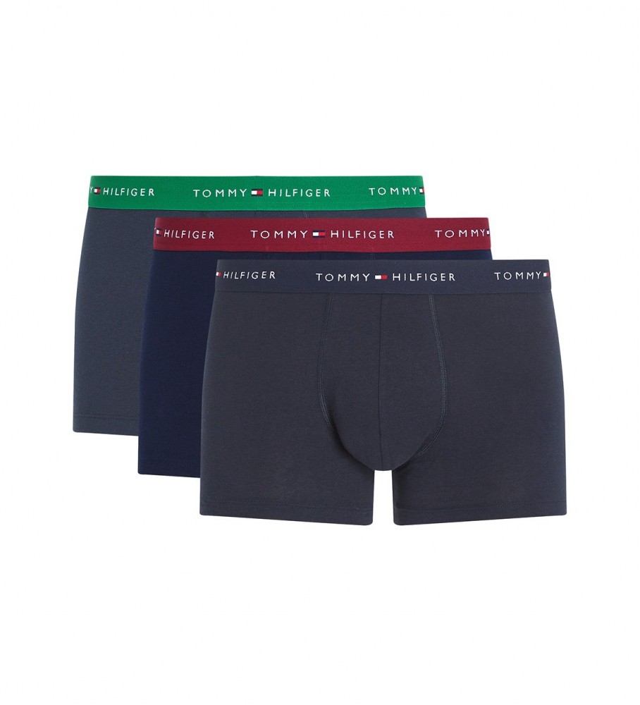 Tommy Hilfiger Pack of 3 Essential Boxer shorts with navy print