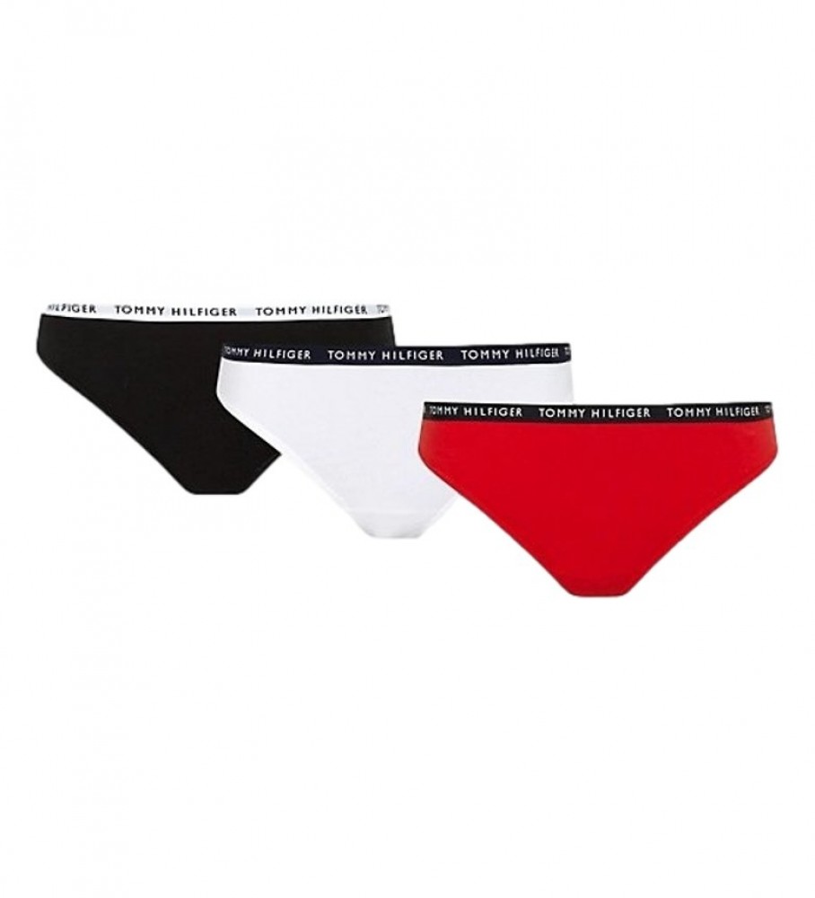 Tommy Hilfiger Pack of 3 Thongs UW0UW02829 white, black, red