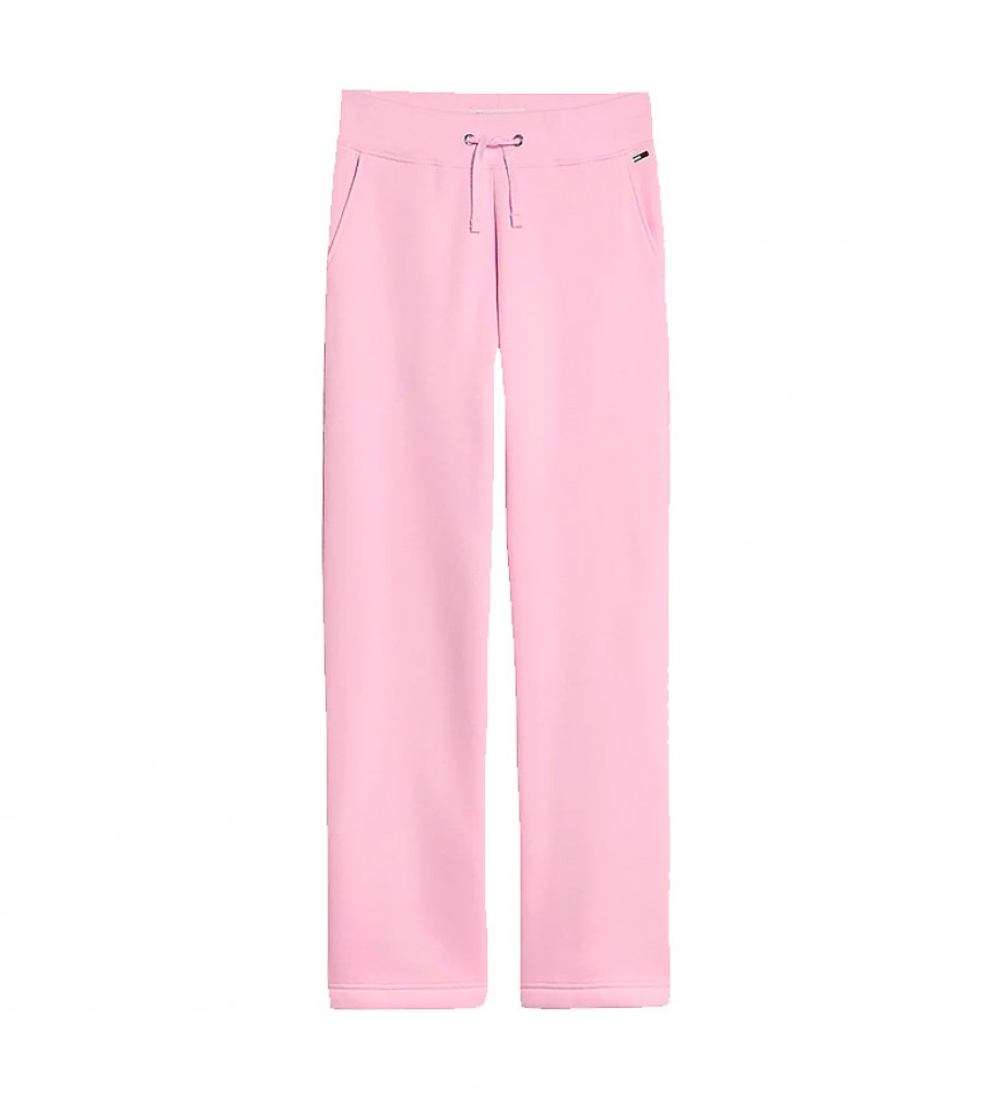 Tommy Hilfiger Calças essenciais de jogger rosa