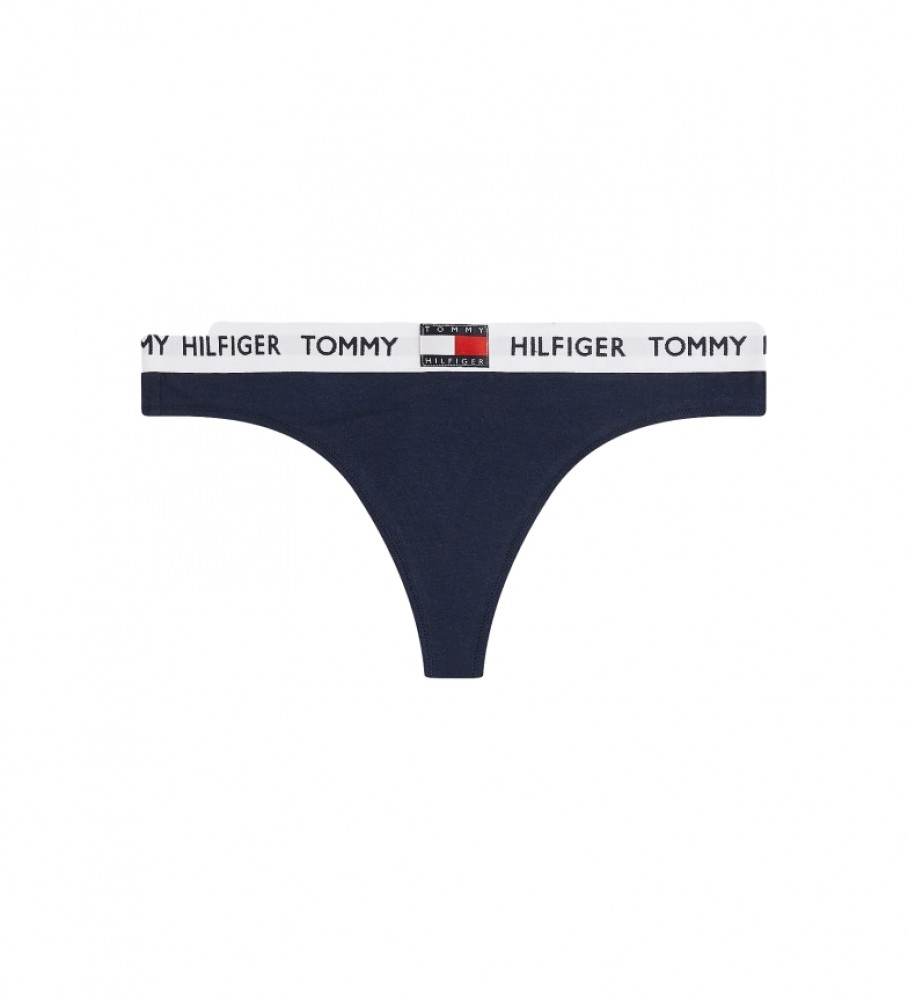 Tommy hilfiger Tanga New York UW0UW04709 3 Unidades Preto