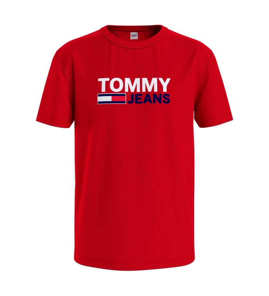 Tommy Hilfiger T-shirt rossa con logo Tjm Corp