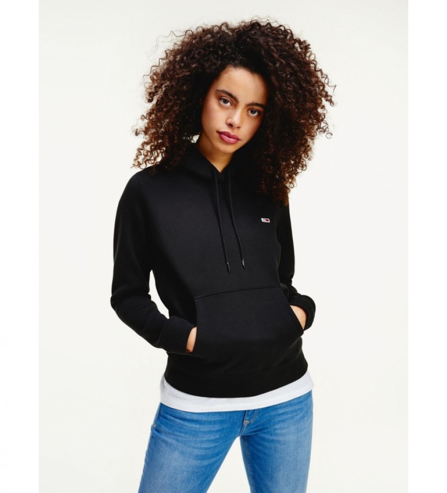 Tommy Hilfiger Felpa in pile regolare nera - Esdemarca Store moda,  calzature e accessori - migliori marche di scarpe e scarpe firmate