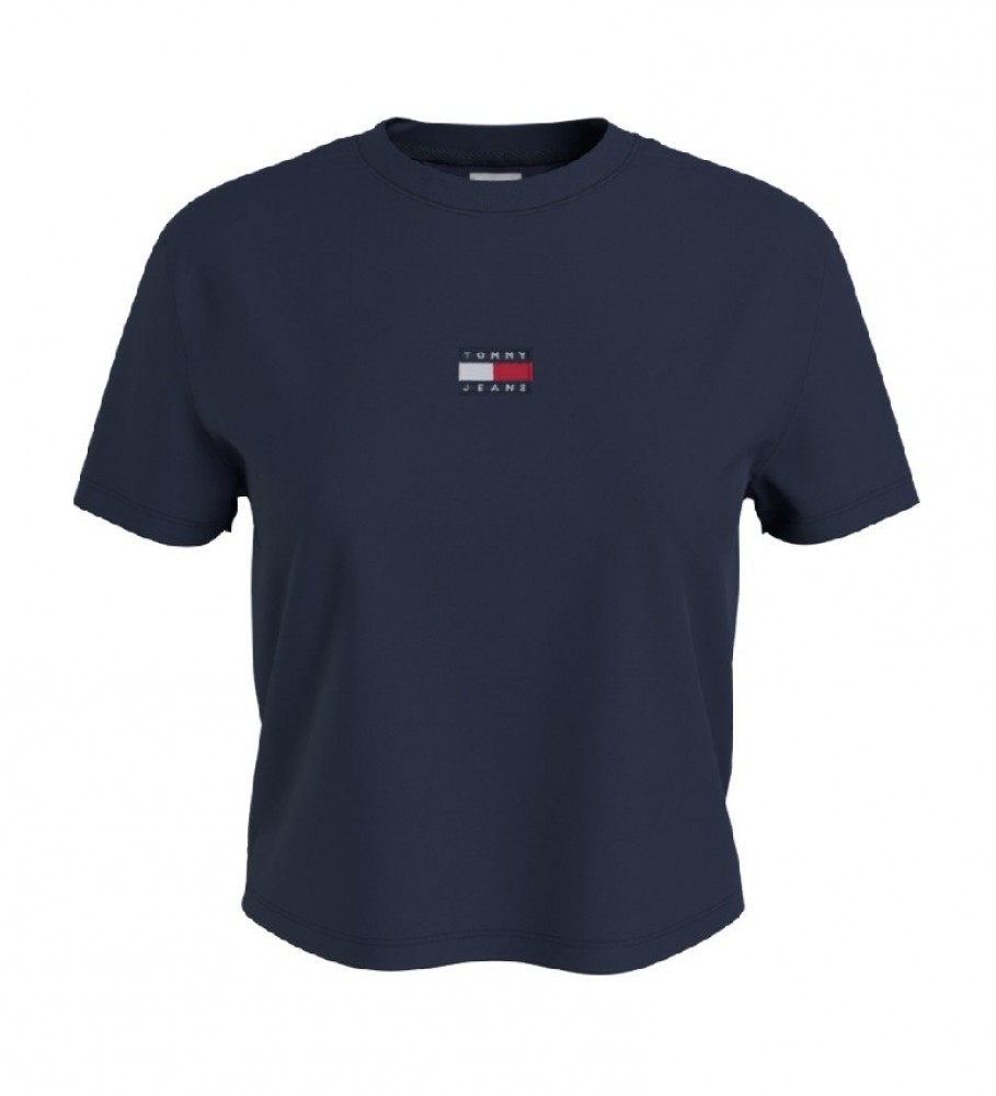 Tommy Hilfiger T-shirt crop top blu scuro