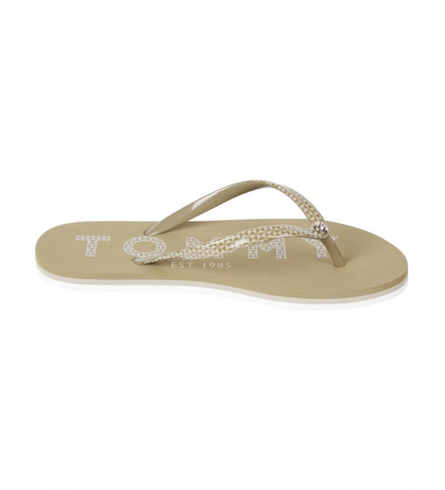 Tommy Hilfiger Tommy Flat Beach, tongs beiges
