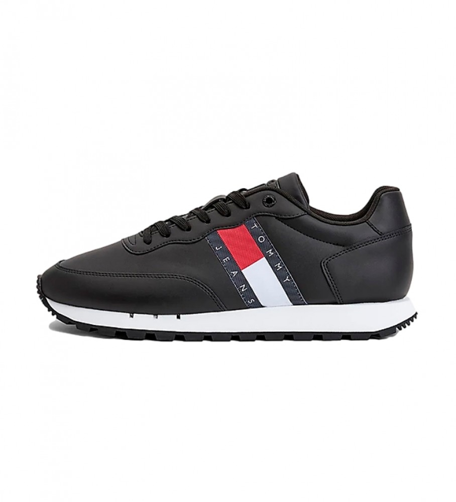 Tommy Hilfiger Trainers Tommy Jeans Leather Runner noir