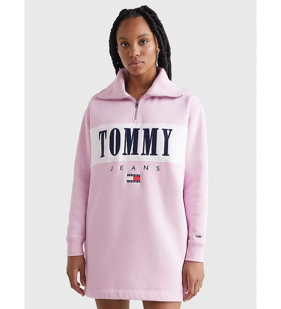 Tommy Jeans Dress Tjw Auth Serif 2 Zip pink