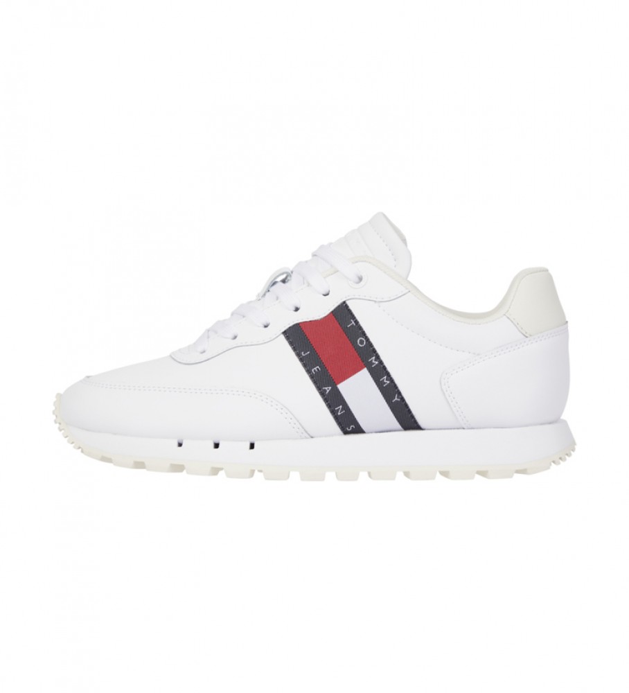 Tommy Hilfiger Zapatillas WMN Tommy  Jeans Leather Runner blanco 