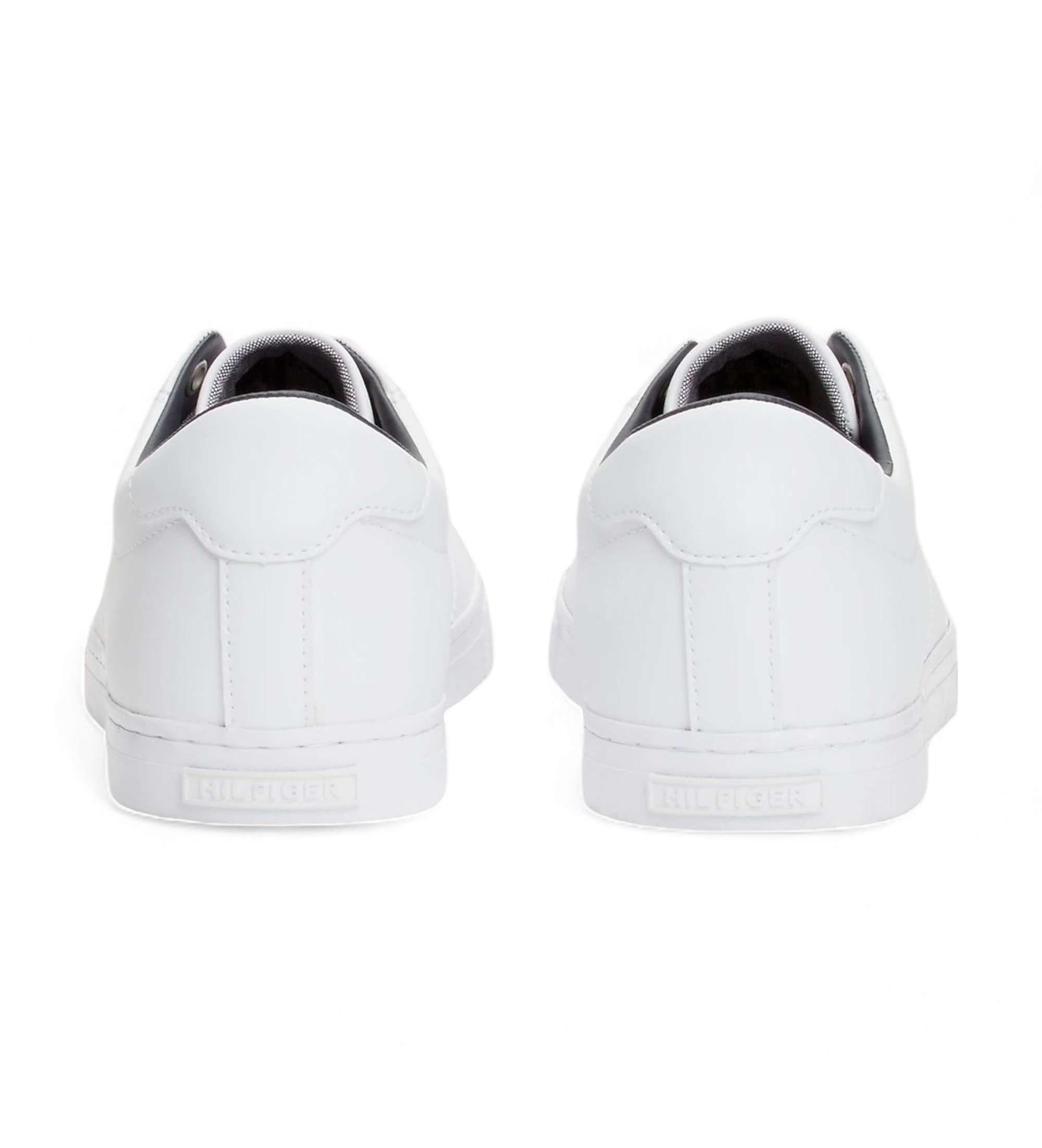 Tommy Hilfiger Essential - Baskets à lacets en cuir blanc