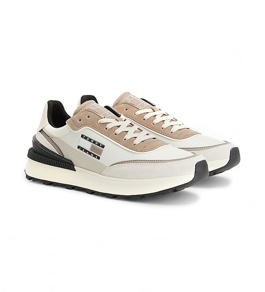Tommy Jeans Leather sneakers Tech Style Running beige