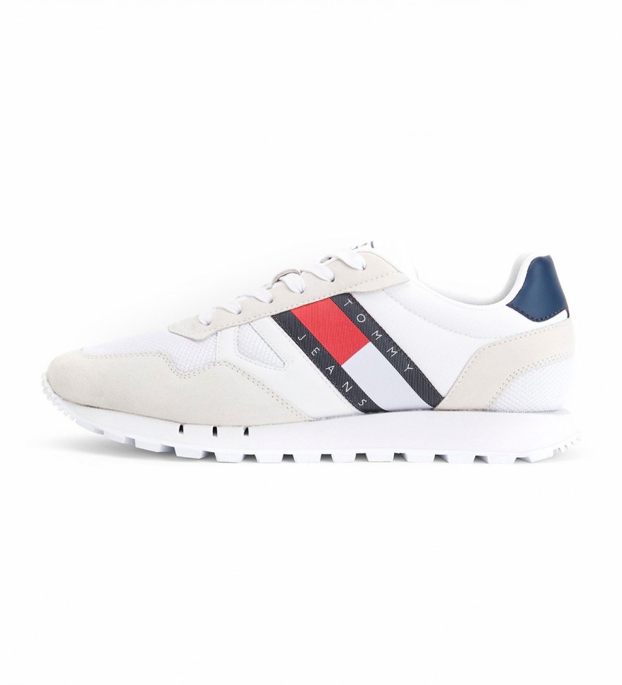 TOMMY HILFIGER - Sneakers donna bianche con suola alta - Push96.com