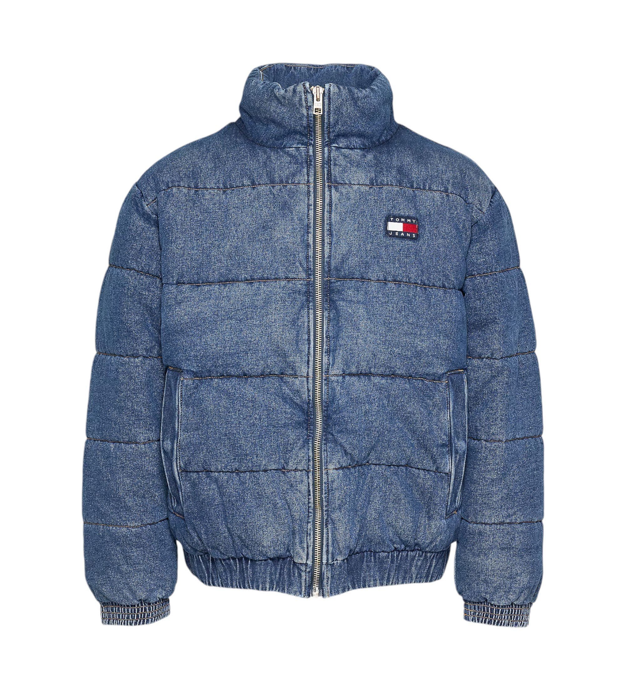 Tommy Jeans Giubbotto in denim trapuntato con logo blu Esdemarca