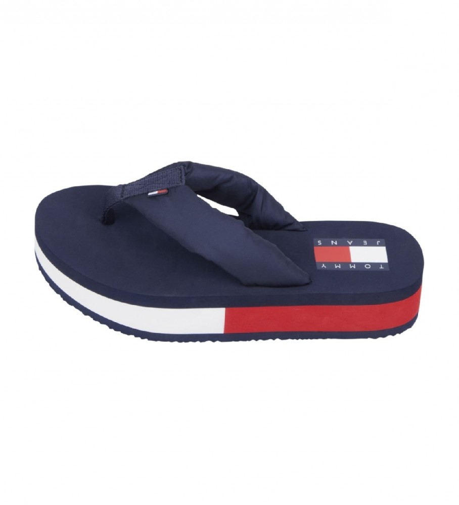 Tommy Jeans Tongs avec plateforme Mid beach navy