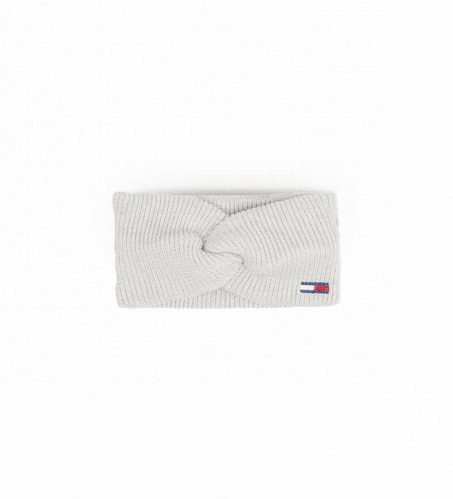 Tommy Jeans Stretch knitted headband with grey logo