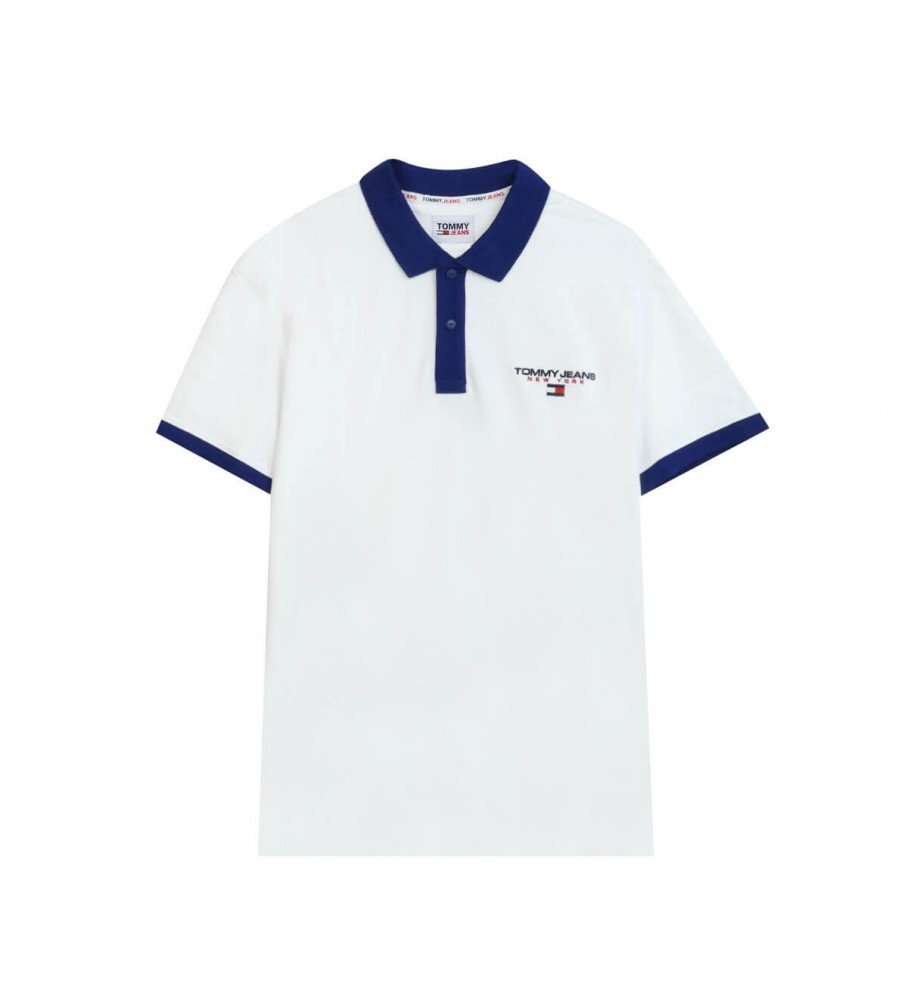 Tommy Jeans Polo Contraste New York blanco