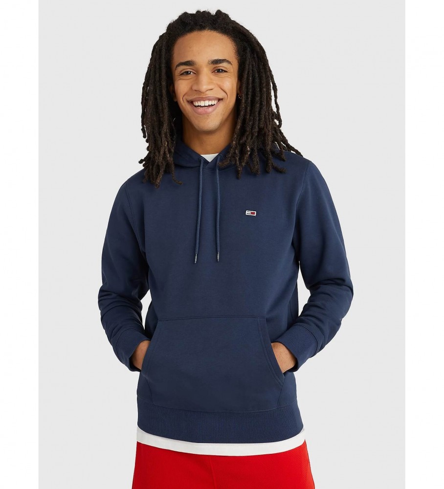 Tommy Jeans Regular Hooded Sweatshirt with fleece lining blue