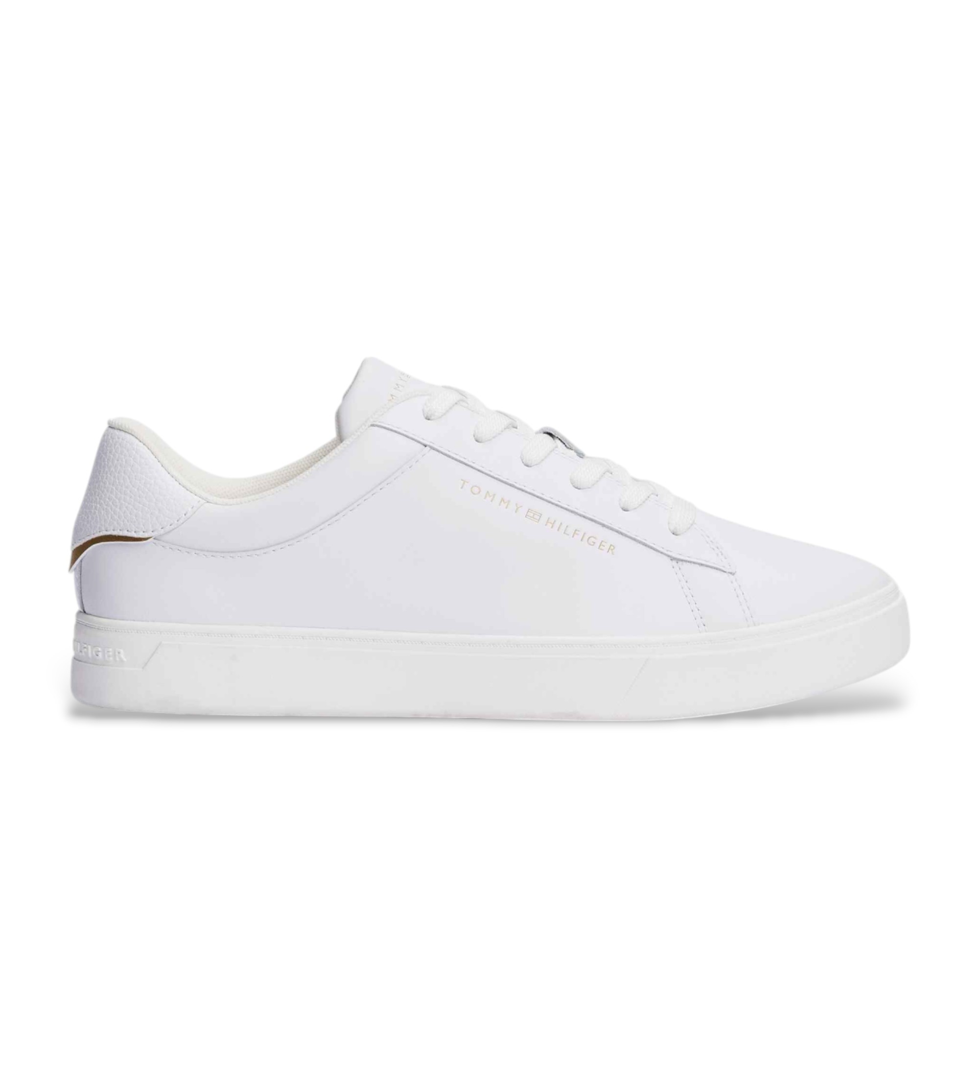 Tommy Hilfiger Chaussures de tennis en cuir blanc Tommy Hilfiger Chaussures de tennis en cuir blanc