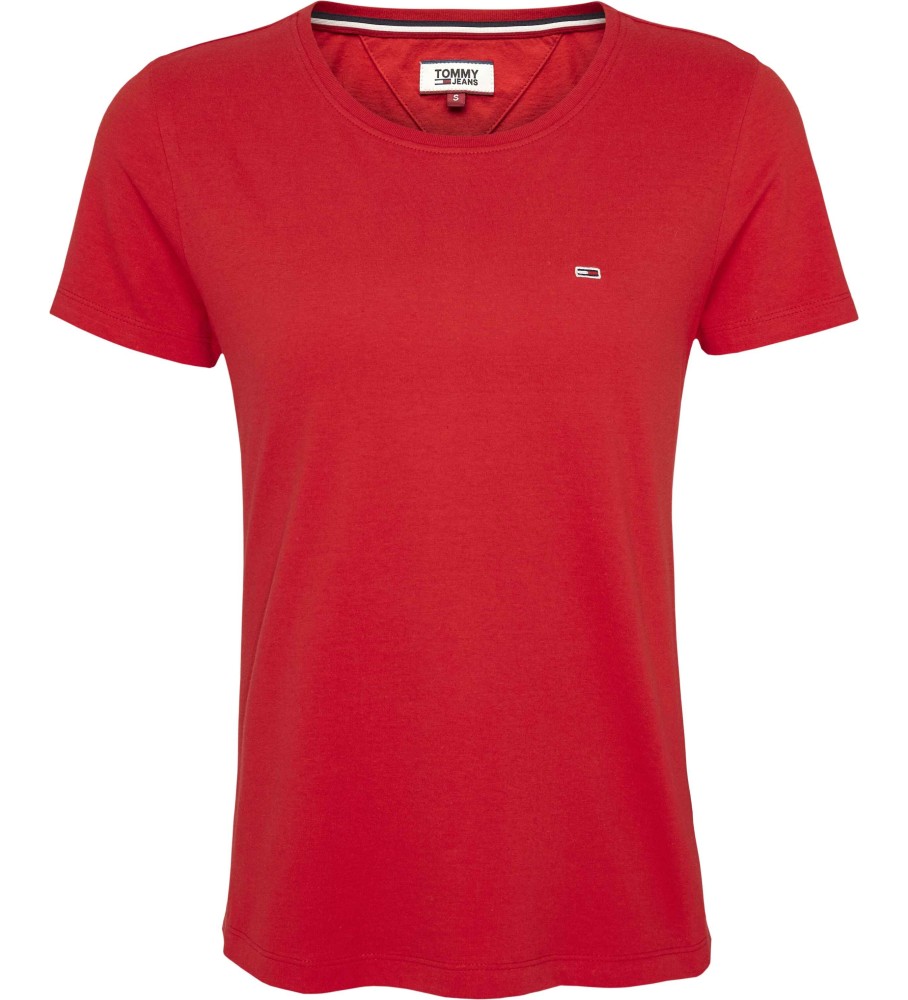 Tommy Jeans T-shirt Pescoço Redondo Macio Vermelho