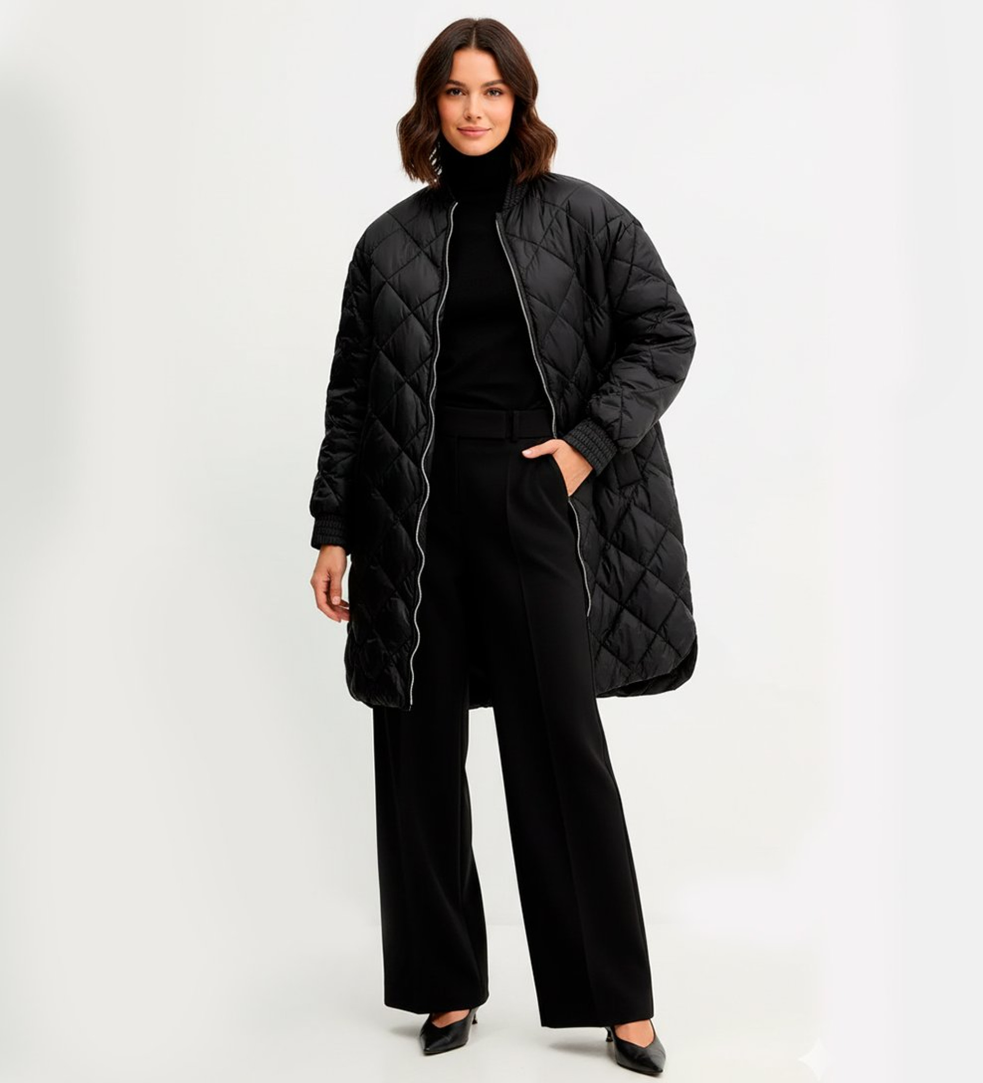 Twinset Lång jacka svart Twinset Lång jacka svart