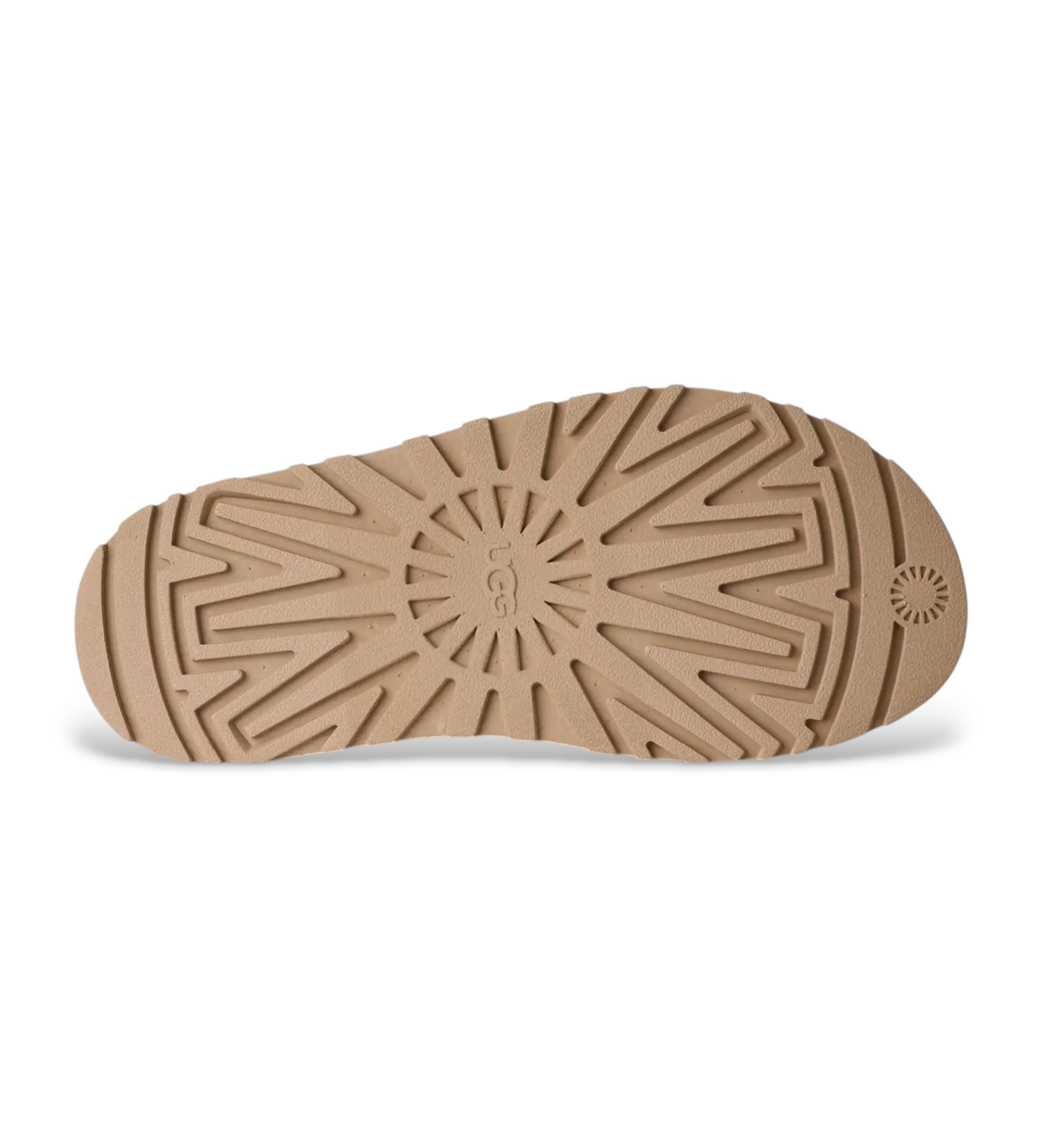 UGG GoldenGlow-prægede sandaler i beige læder