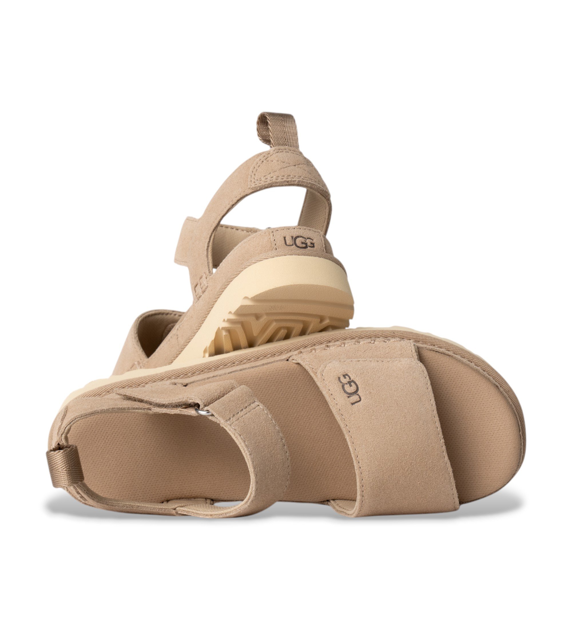 UGG Sand�lias de couro bege Goldenstar