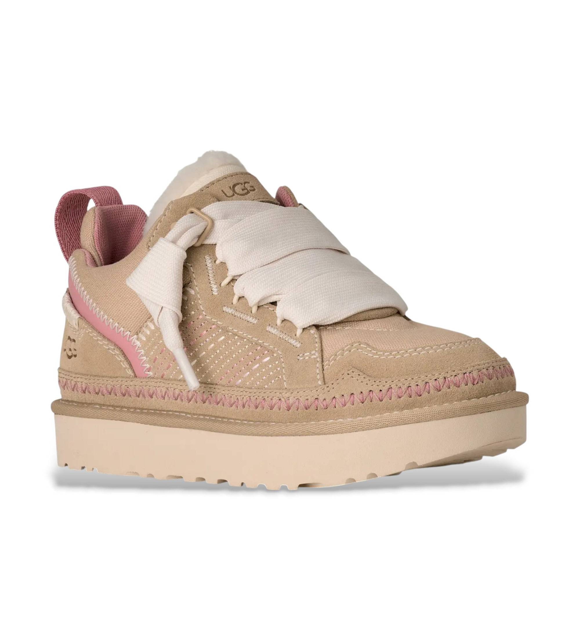 UGG Lowmel Meadow Usnjene superge svetlo rjave barve