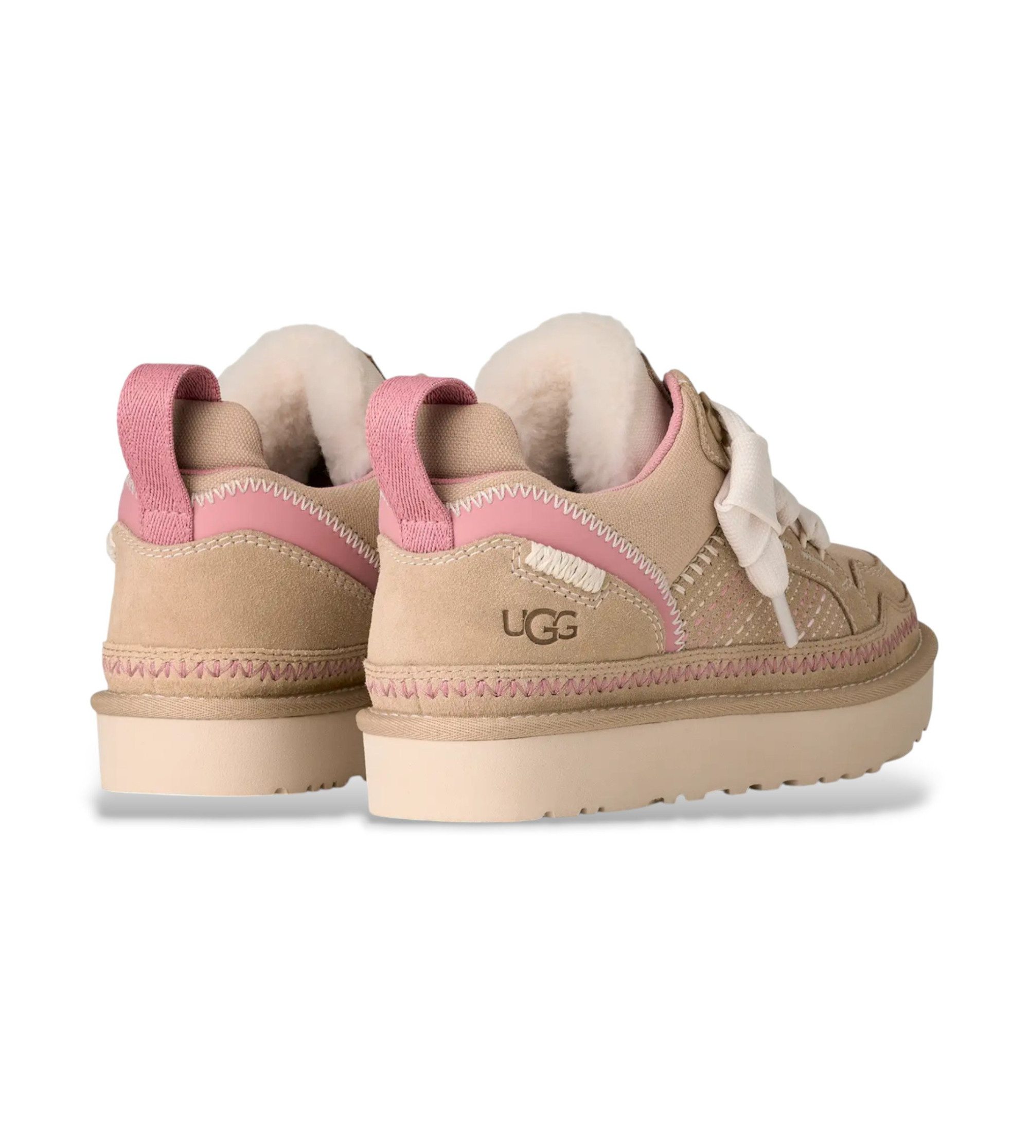 UGG Lowmel Meadow Usnjene superge svetlo rjave barve
