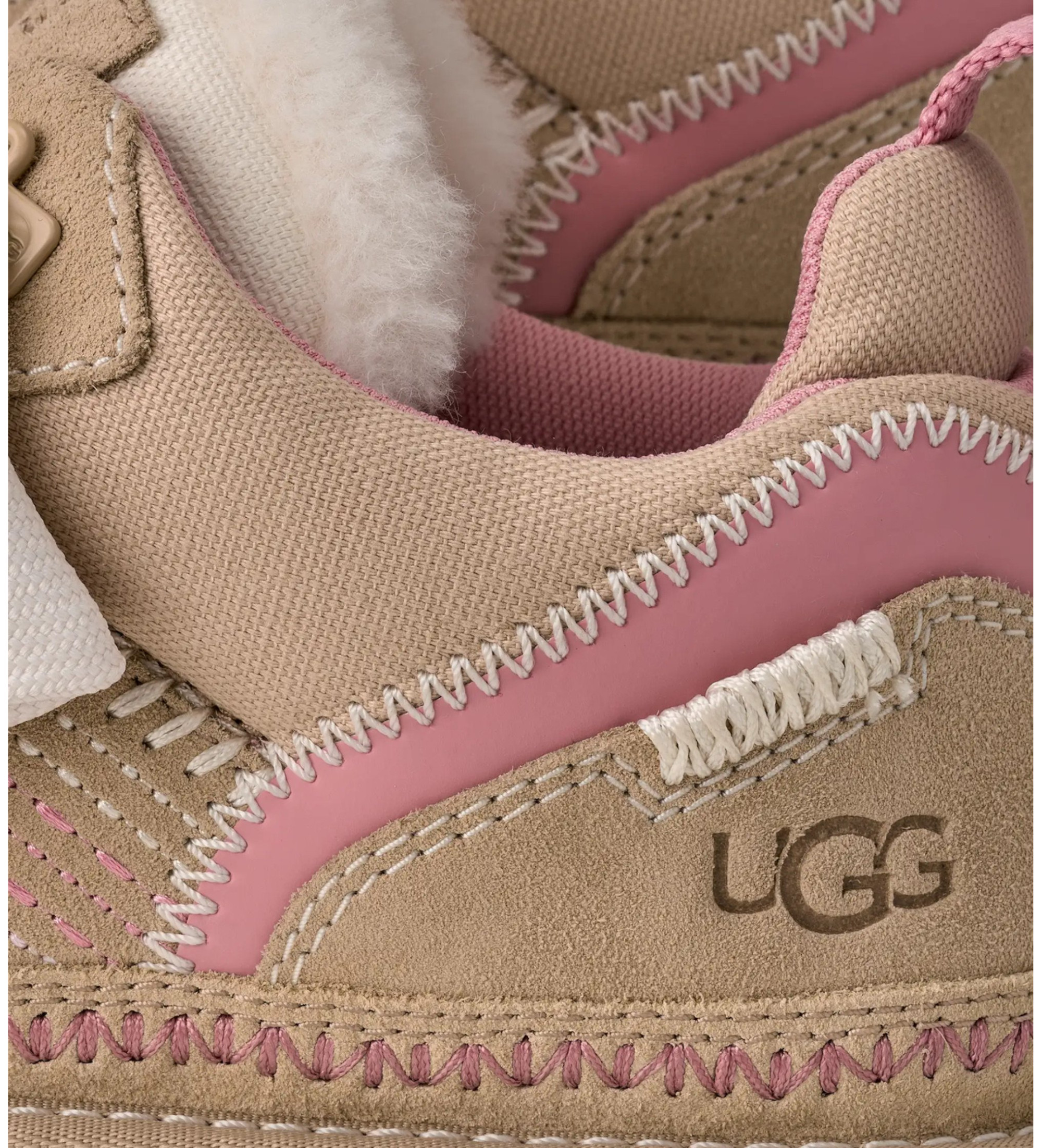 UGG Lowmel Meadow Usnjene superge svetlo rjave barve
