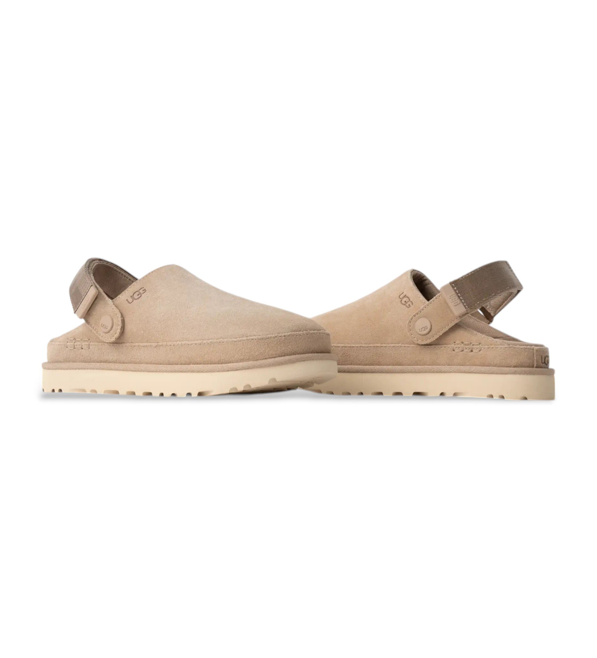 UGG Goldenstar beige leather clogs