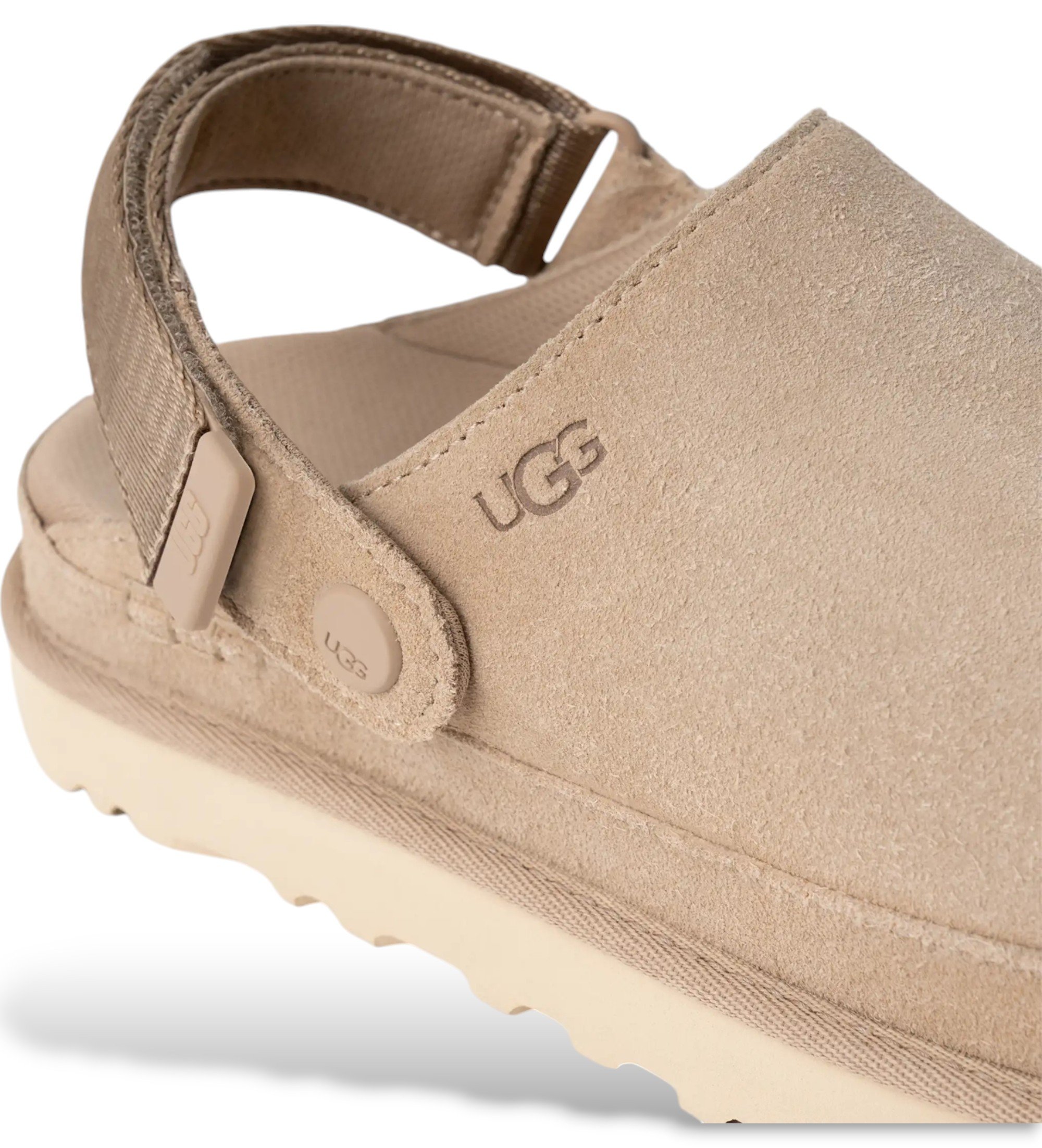 UGG Goldenstar beige leather clogs