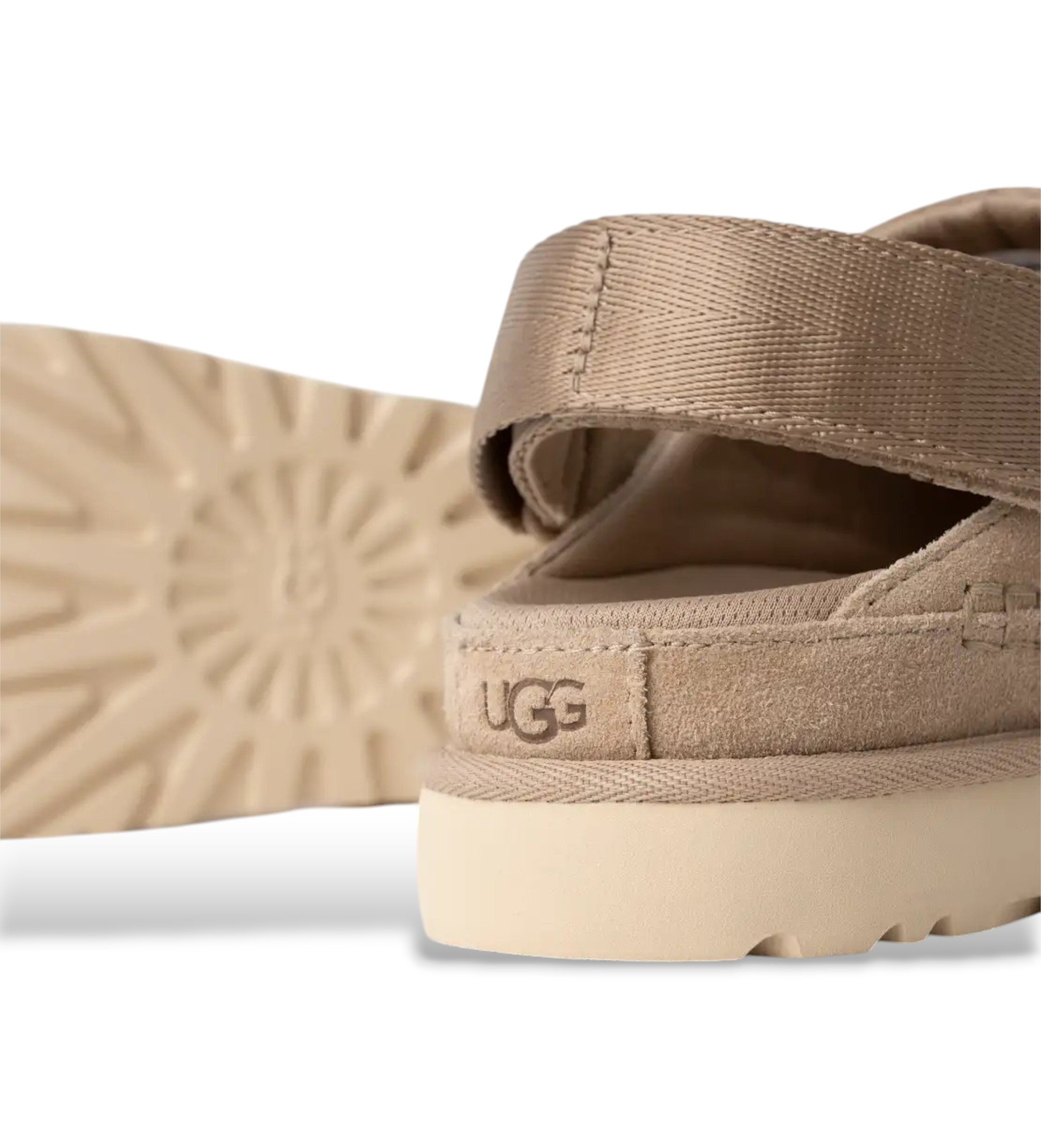 UGG Goldenstar beige leather clogs