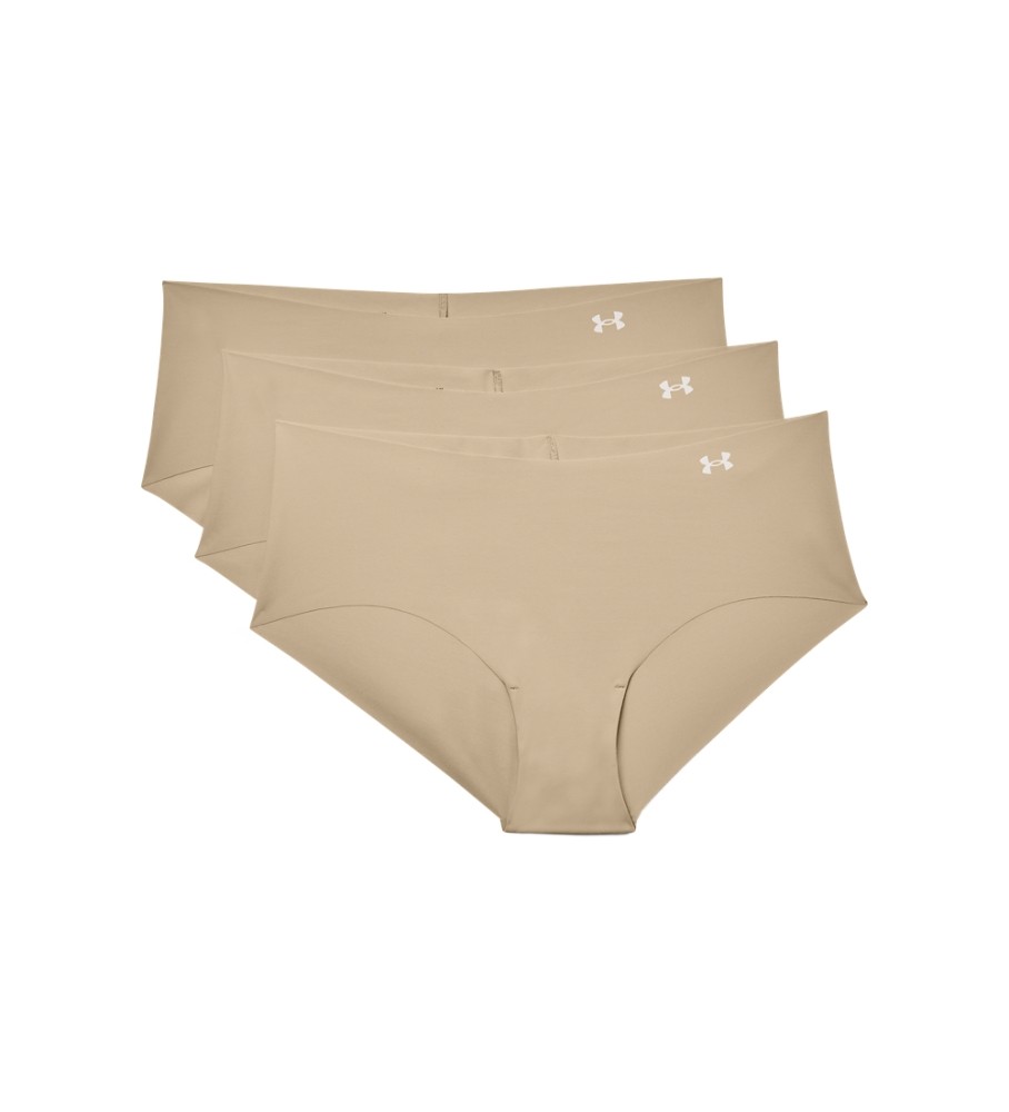 Under Armour Pack 3 UA Pure Stretch beige briefs - ESD Store fashion,  footwear and accessories - best brands shoes and designer shoes