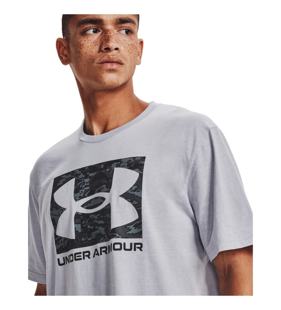 Under Armour T-shirt de manga curta UA ABC Camo Boxed Logo Cinzento  