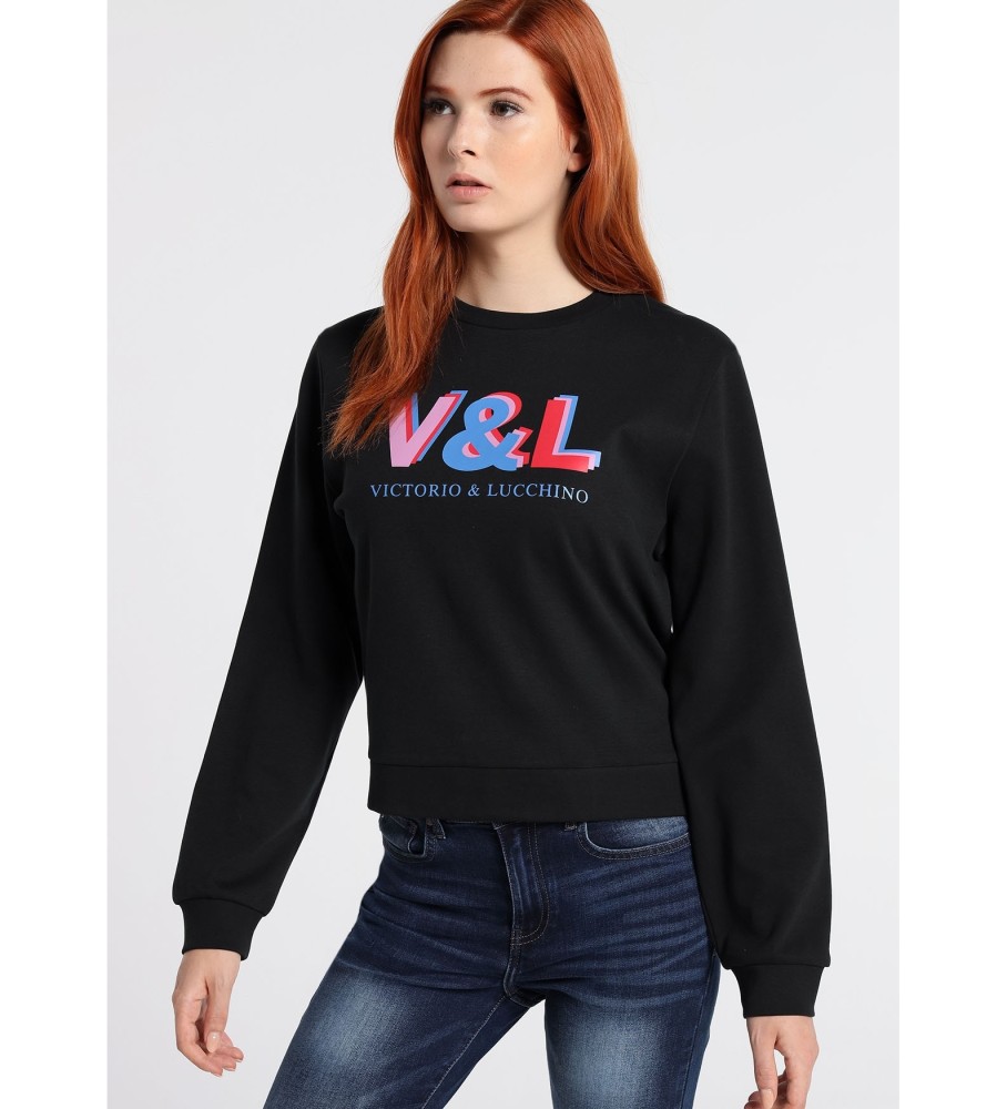 Victorio & Lucchino, V&L - logo crossword colors sweatshirt black