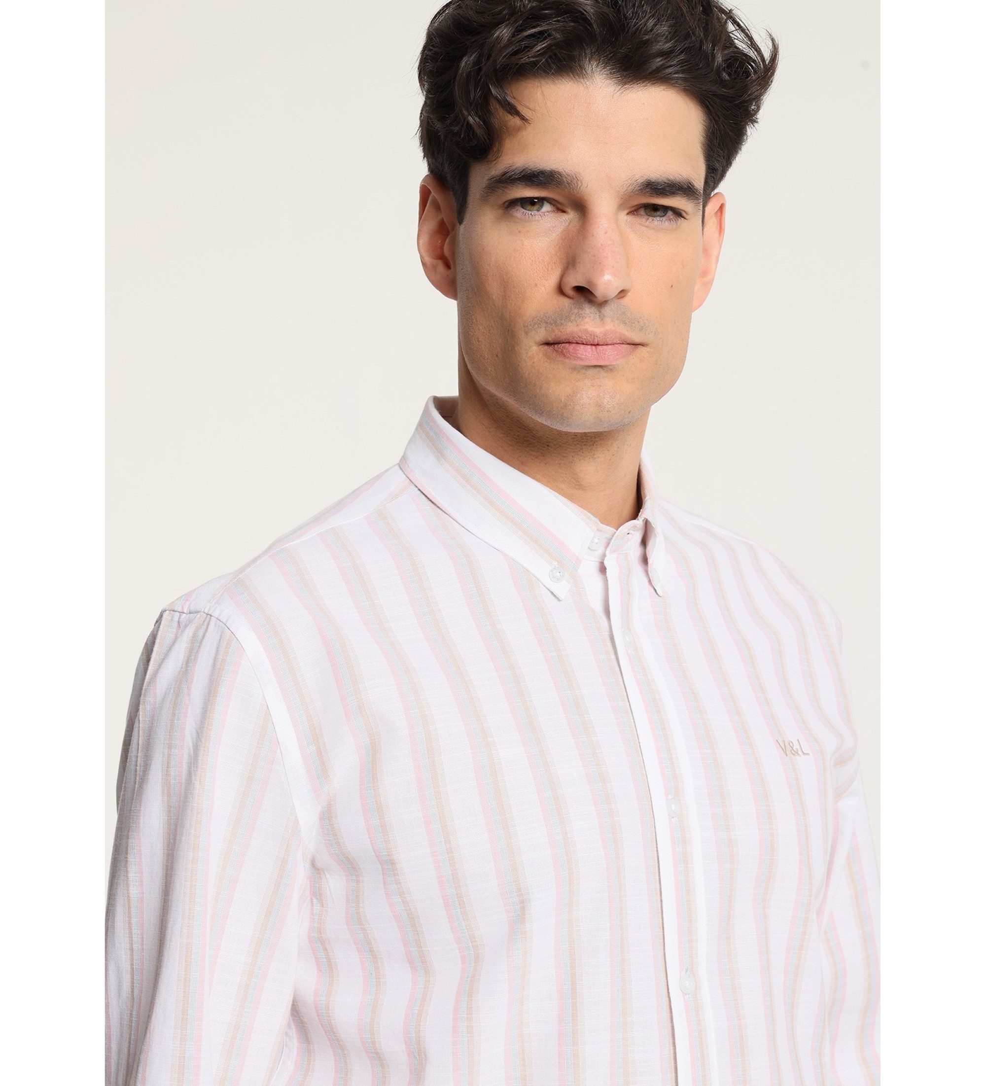 Victorio & Lucchino, V&L Camisa de manga larga con estampado a rayas