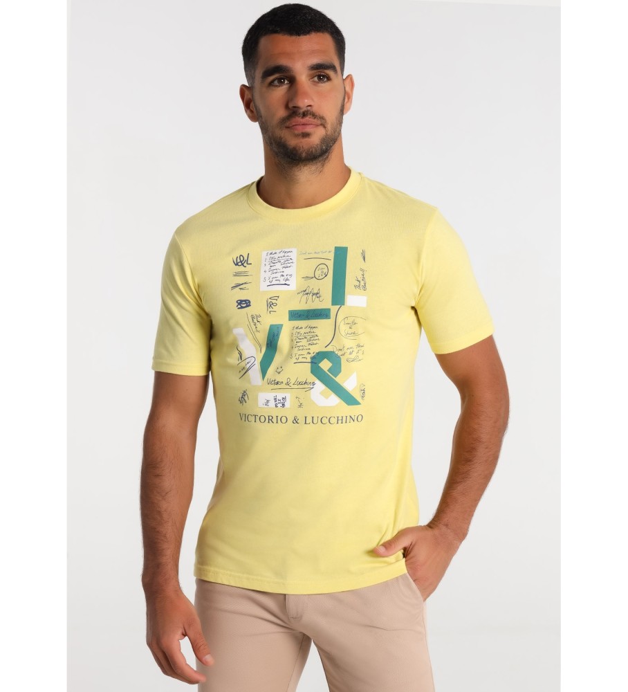 Victorio & Lucchino, V&L T-shirt à manches courtes 125090 Jaune