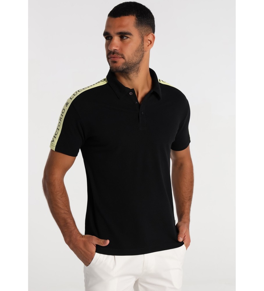 Victorio & Lucchino, V&L Short sleeve polo shirt 125101 Black