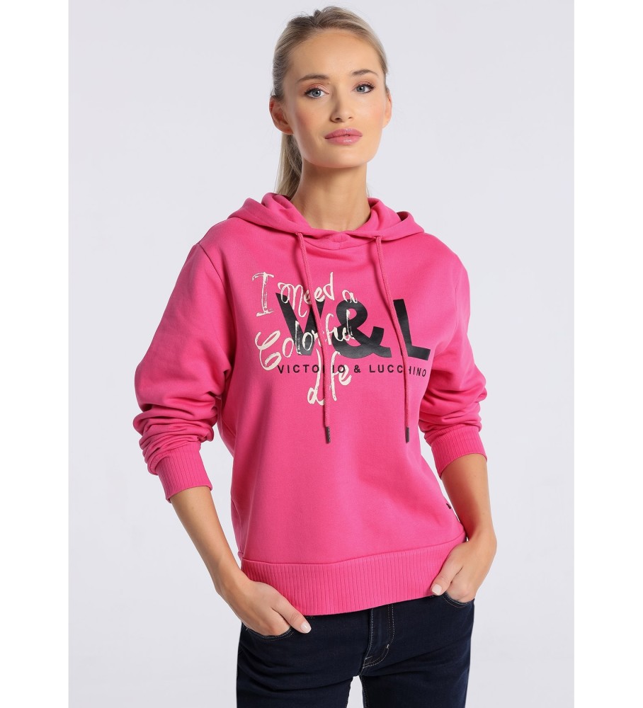 Victorio & Lucchino, V&L - hooded sweatshirt 132531 pink