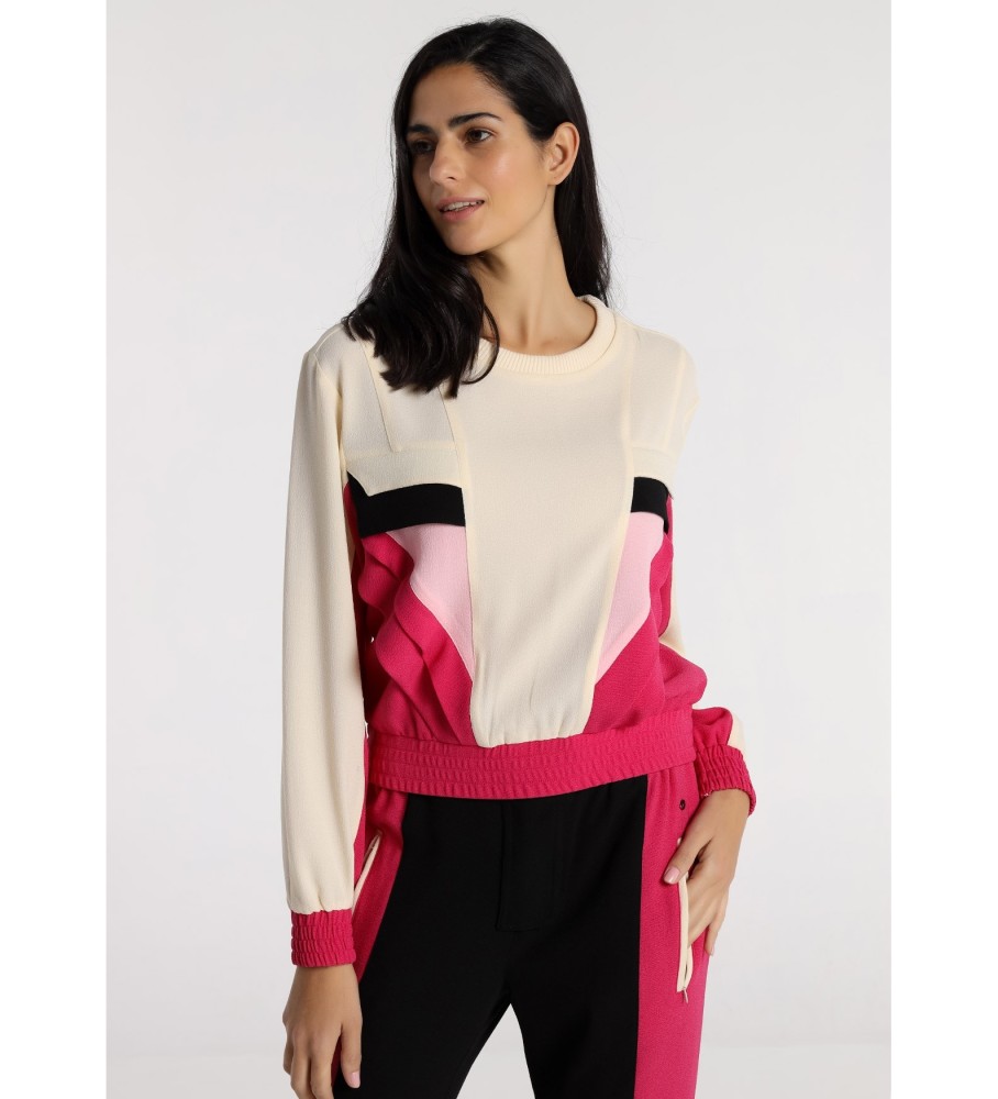 Victorio & Lucchino, V&L - sweatshirt 131634 beige, pink