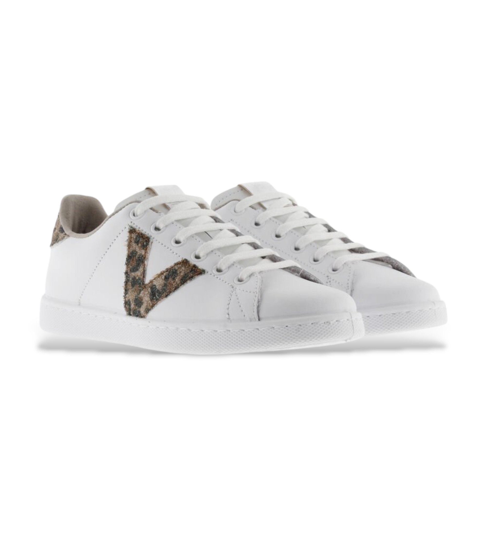 Victoria Zapatillas de Piel Tenis Glitter blanco Tienda
