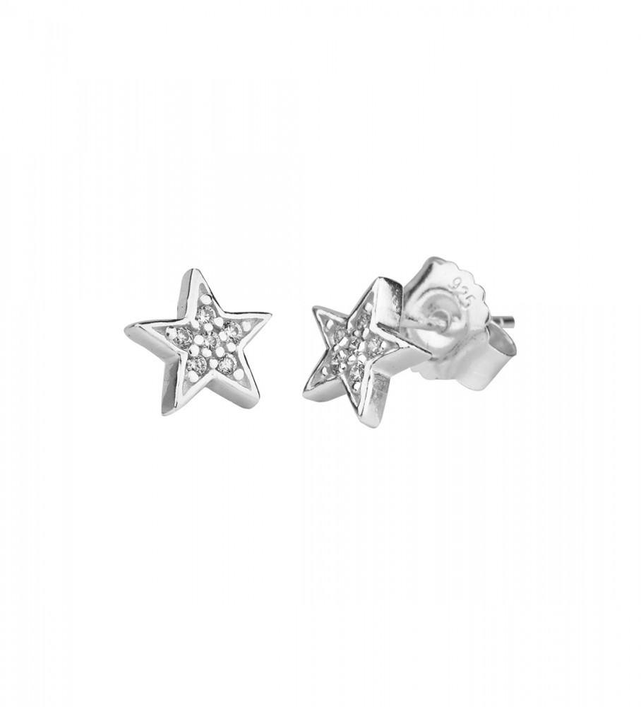 VIDAL & VIDAL Earrings Vidal & Vida Silver Star Zirconia silver plated