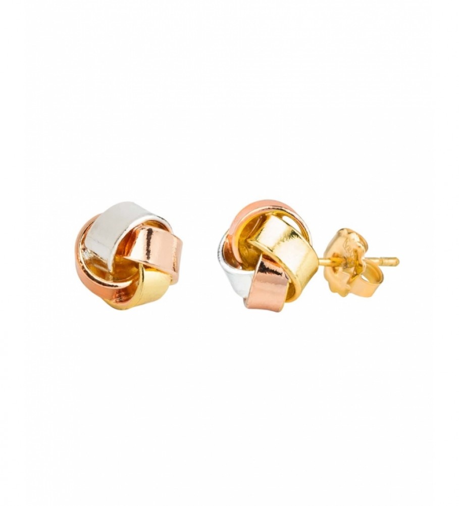VIDAL & VIDAL Earrings Essentials tricolor knot gold 18Ktes