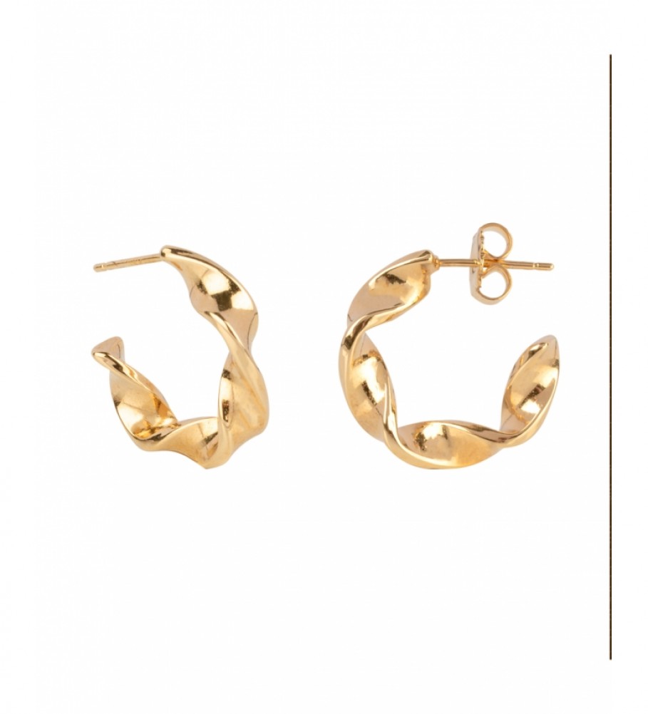 VIDAL & VIDAL Favorite Earrings Gold twisted hoop gold plated