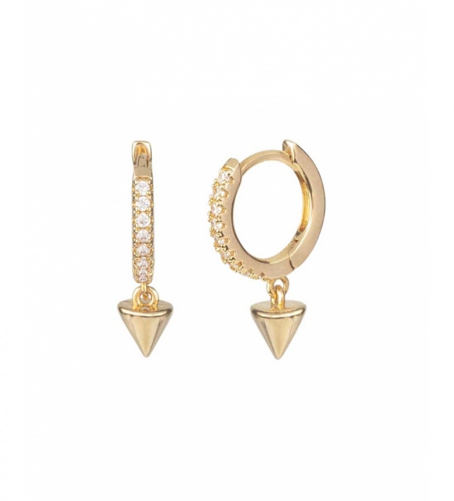 VIDAL & VIDAL Earrings Trendy articulated hoop earrings 12mm 18Kt gold