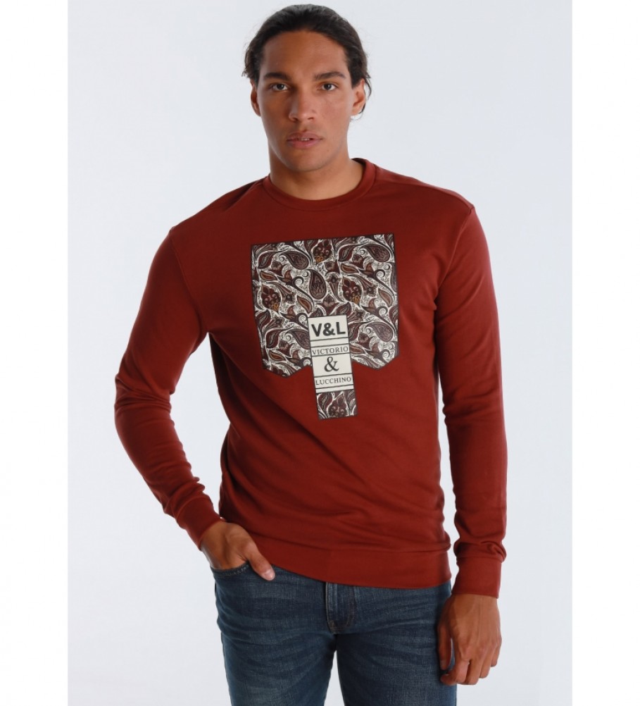Victorio & Lucchino, V&L T-shirt graphique Paisley rouge